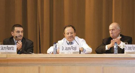Fragmento de la Mesa de Inauguración oficial: Jaume Raventós, Jaume Roigé y Jose Ramón Armengol-Miró.