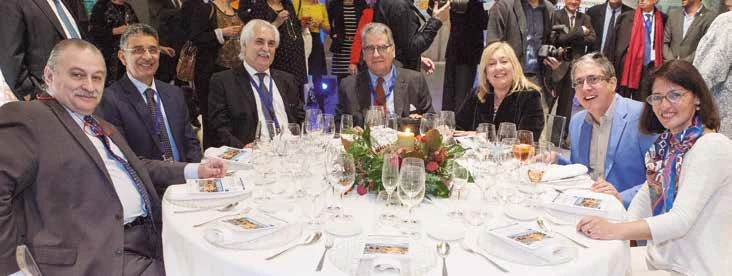 Eduardo Segal, Campo Elías Lindado, Jesús Ortiz, Roque Sáenz de Tejada, Leonardo Sosa y acompañantes.