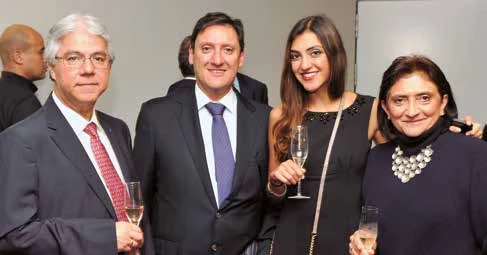 En el centro, Luis Carlos Sabbagh y su hija; a su lado, Albis Hani y su marido.