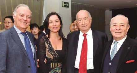 Marco Frascio con su mujer, José Ramón Armengol-Miró y Alberto Montori.