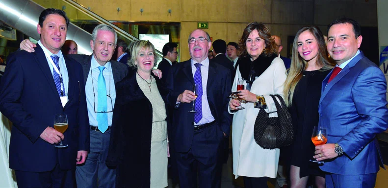 Luis C. Sabbagh, Miguel Muñoz Navas, Lucía Marín, Jaume Boix, Pedro Larrea con su esposa