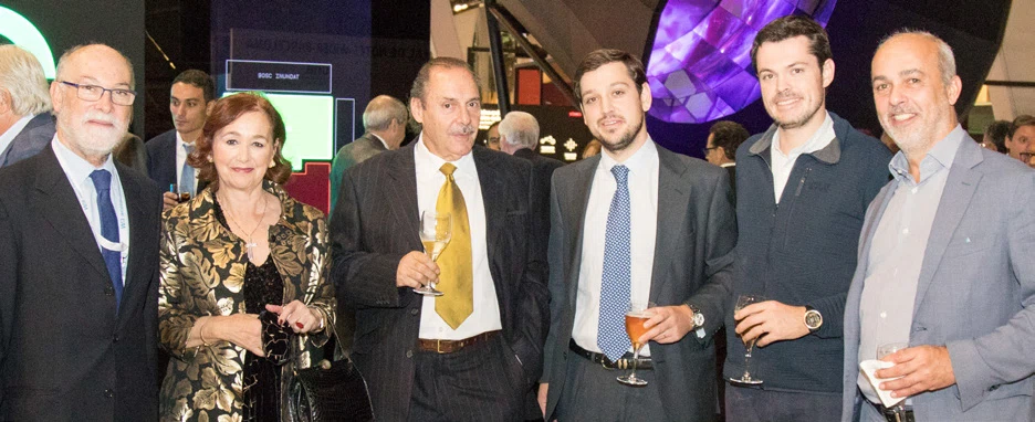 Felipe Martínez Alcalá, Manuel de la Iglesia y su mujer, Álvaro y Pablo Martínez-Alcalá e Ignacio Suárez