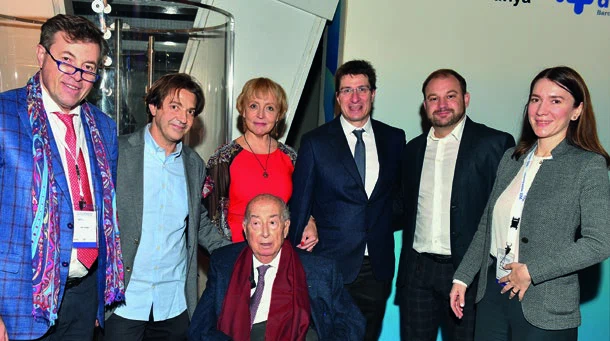 Starkov, Solana, Ivantcova, J. Armengol, Gusev y Dzhantukhanova con Armengol-Miró.