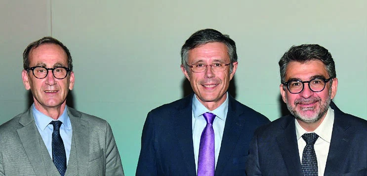 Valentí Farràs, Joan Xavier Comella y Ángel Font.